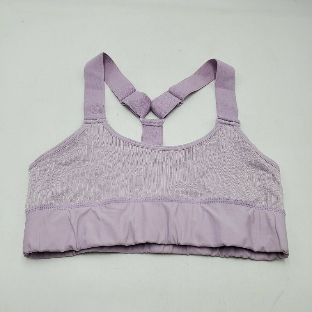 Zella Ribbed Sports Bra in Lavender Size M NWOT